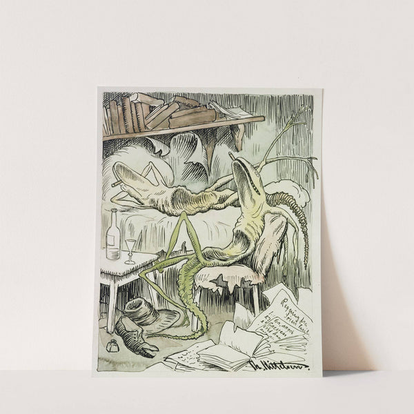 The Literary Flu by Theodor Kittelsen