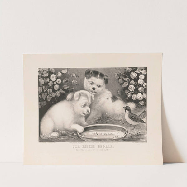 The little beggar; good little doggies give me some crumbs (1873) by Currier & Ives.