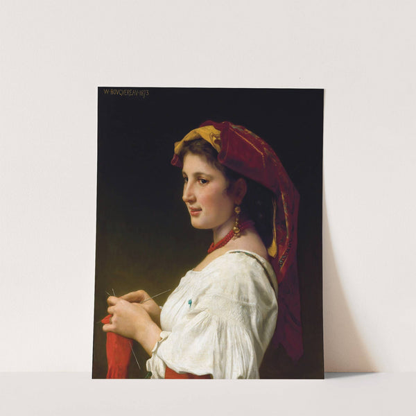 The Little Knitter (1881) by William Bouguereau