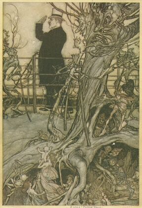 The little man had seated himself in the centre of the circle upon the large skull — size preview