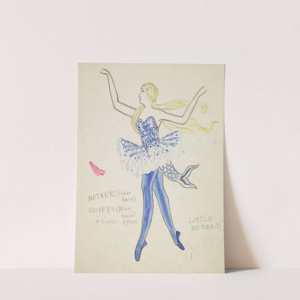 The Little Mermaid: Mother:Sisters blue ballet bodice and tutu with fishtail attached (1934-1943) by Robert Byrne