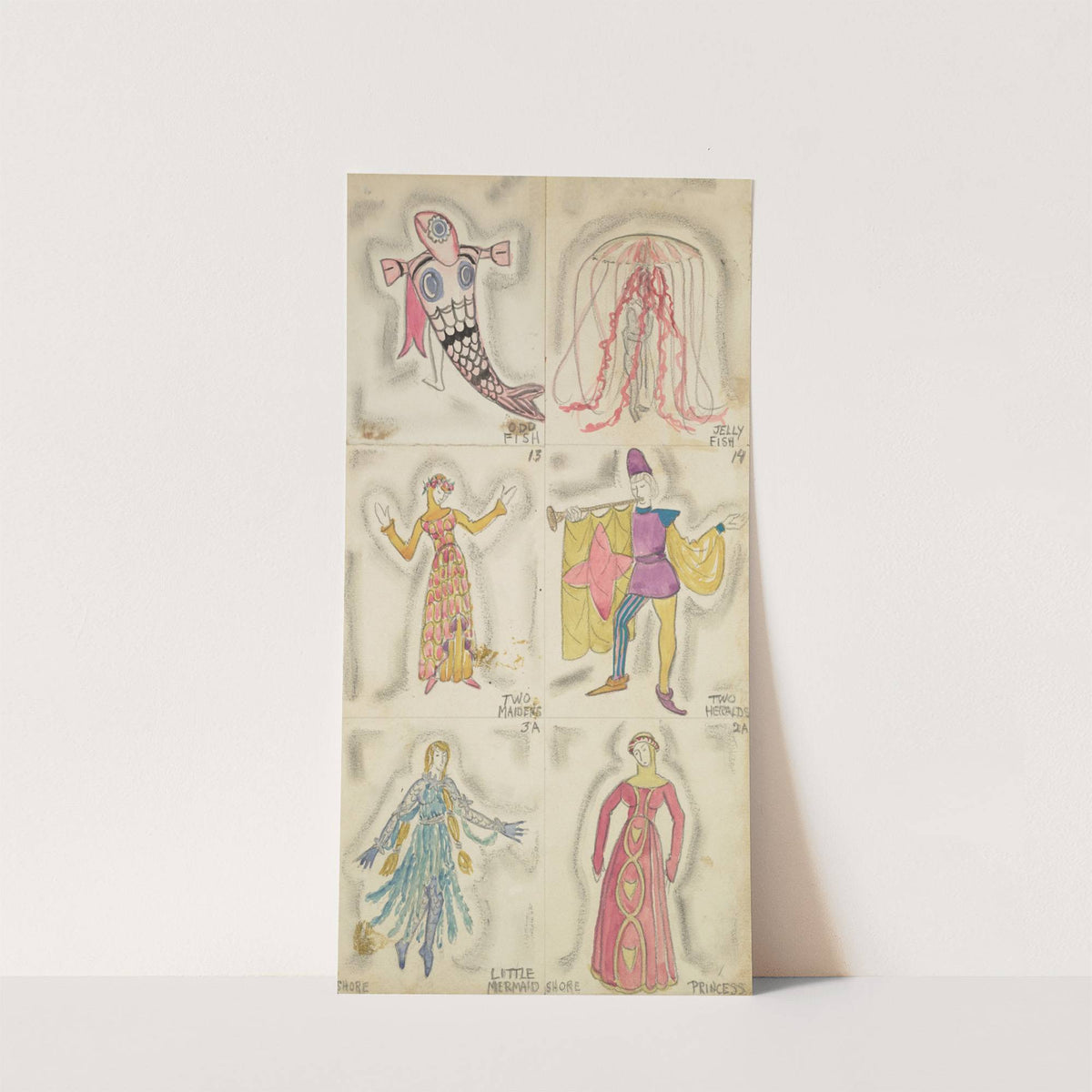The Little Mermaid: Odd Fish, Jellyfish, Two Maidens, Two Heralds, Shore Little Mermaid, Shore Princess (1934-1943) by Robert Byrne