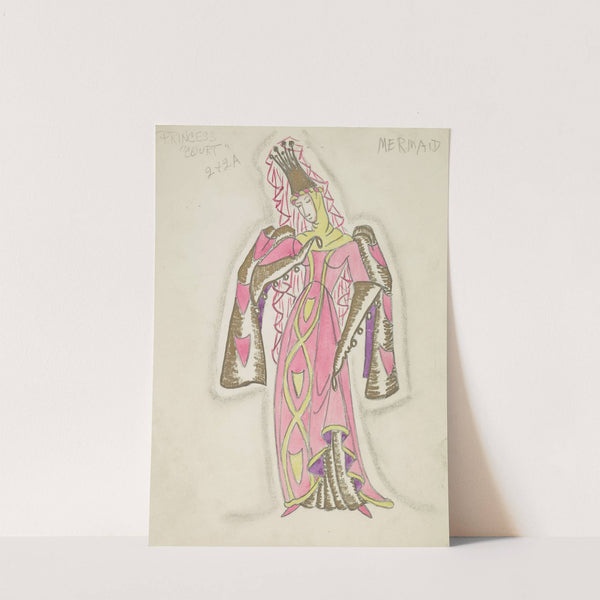 The Little Mermaid: Princess ‘Court’ pink and yellow dress (1934-1943) by Robert Byrne