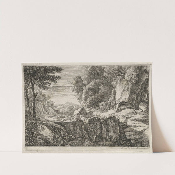 The Little Waterfall (1620–55) by Herman van Swanevelt