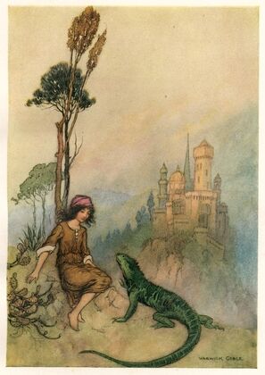 The Lizard showing Goat-Face the Palace