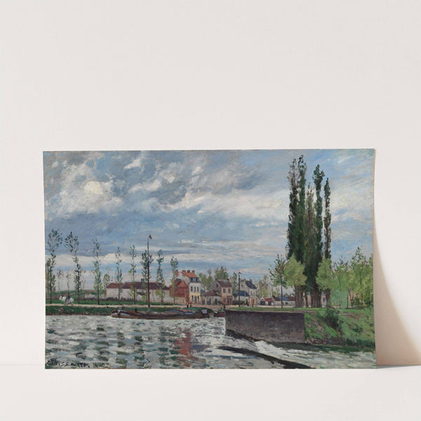 The Lock at Pontoise (1872) by Camille Pissarro