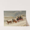 The London-Glasgow Royal Mail Coach Descending A Hill In A Snowstorm by James Pollard