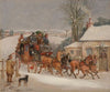 The London Royal Mail coach in the snow