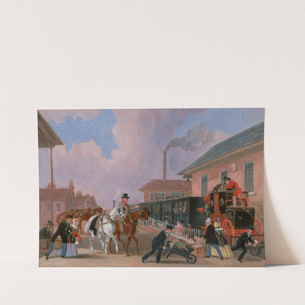 The Louth-London Royal Mail Travelling by Train from Peterborough East, Northamptonshire by James Pollard