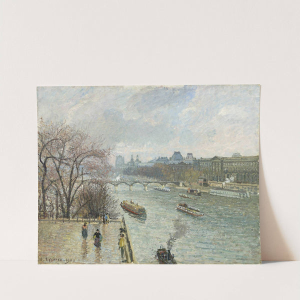 The Louvre,Afternoon Rainy Weather (1900) by Camille Pissarro