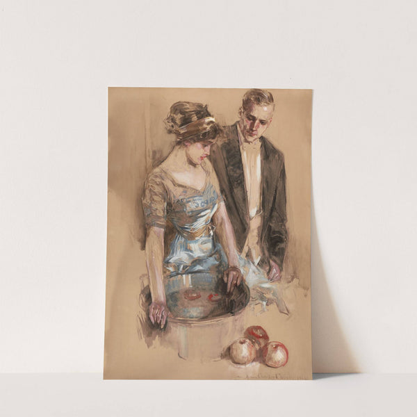 The Lover’s Moment — The Beginning of Their First Apple Pie (c. 1912) by Howard Chandler Christy