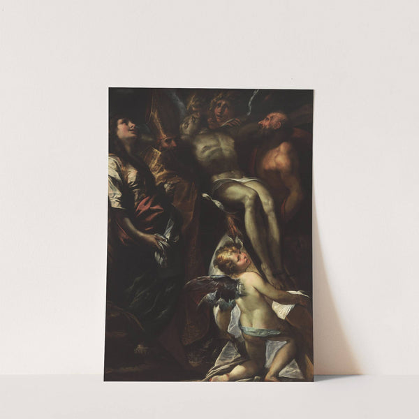 The Lowering Of The Cross With Sts Mary Magdalene, Augustine, Jerome And Angels (circa 1618) by Giulio Cesare Procaccini