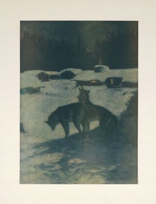 The lumber camp at night (1906)
