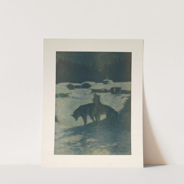 The lumber camp at night (1906) by Frederic Remington