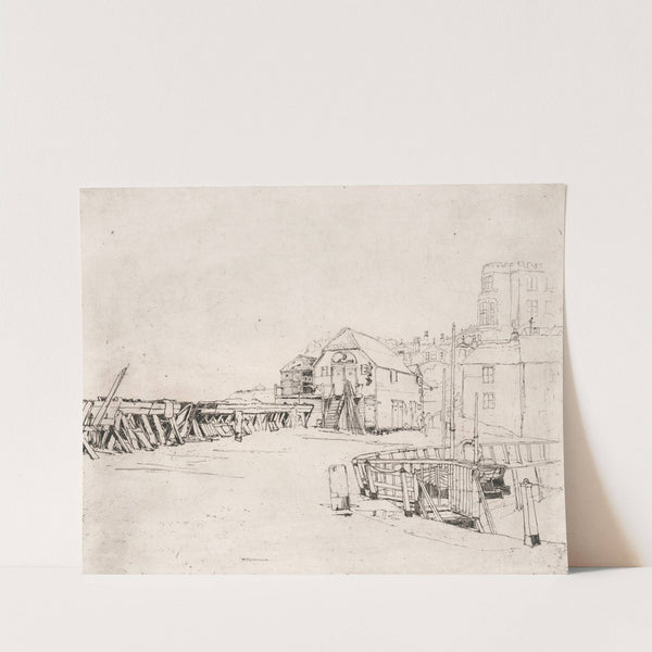 The 'Lusitania' Raft on Broadstairs Pier by Sir Frank Short