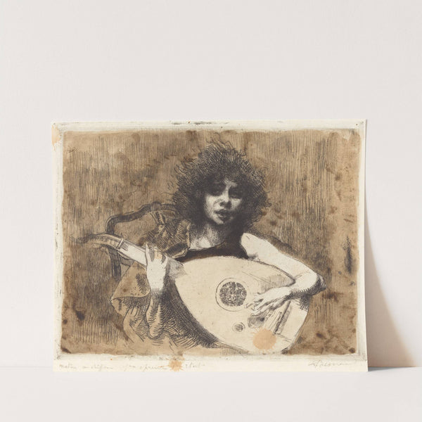 The Lute Player (La joueuse de luth) (1922) by Albert Besnard