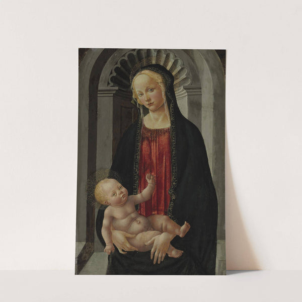 The Madonna and Child enthroned in a niche by Francesco Botticini