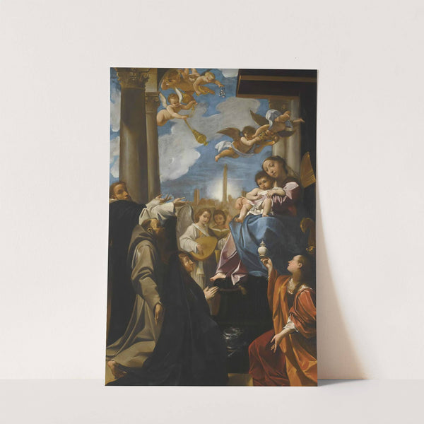 The Madonna And Child Enthroned With Angels, Saint Dominic, Saint Francis, The Magdalene, And A Female Donor; The ‘bargellini Madonna’ by Ludovico Carracci