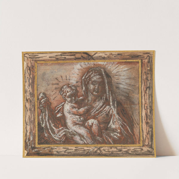 The Madonna and Child in a fictive frame by Giuseppe Passeri