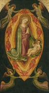 The Madonna and Child in a mandorla with angels and cherubim