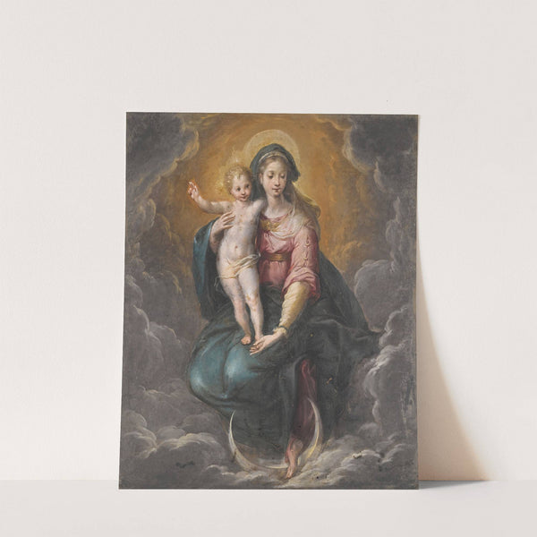 The Madonna And Child On A Crescent Moon by Cristoforo Roncalli