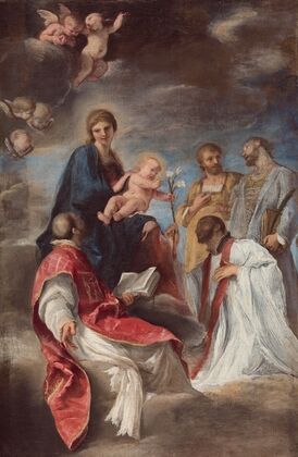 The Madonna and Child with Saints Ignatius of Loyola, Francis Xavier, Cosmas and Damian