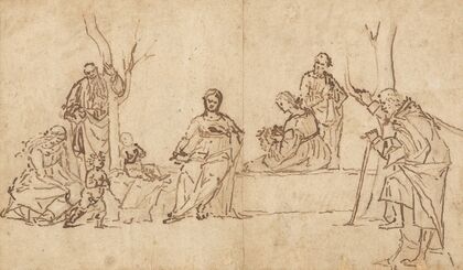 The Madonna and Child with Saints in a Landscape (Sacra Conversazione)