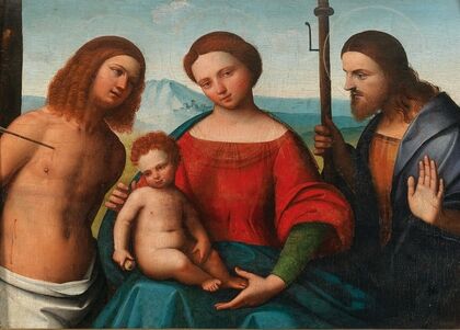 The Madonna and Child with Saints Sebastian and James the Greater