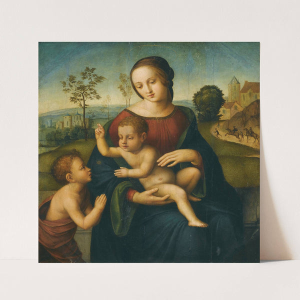 The Madonna And Child With The Infant Saint John The Baptist by The Master of the Scandicci Lamentation