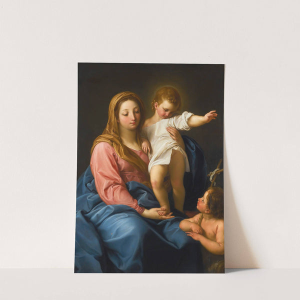 The Madonna And Child With The Infant Saint John The Baptist by Pompeo Batoni