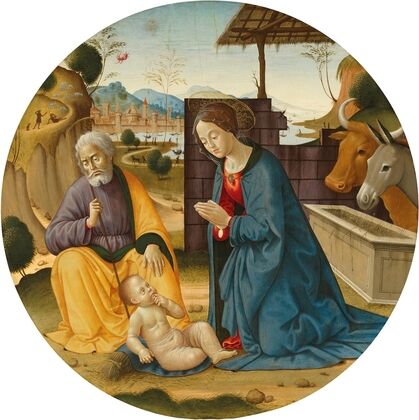 The Madonna and Saint Joseph adoring the Christ Child — size preview