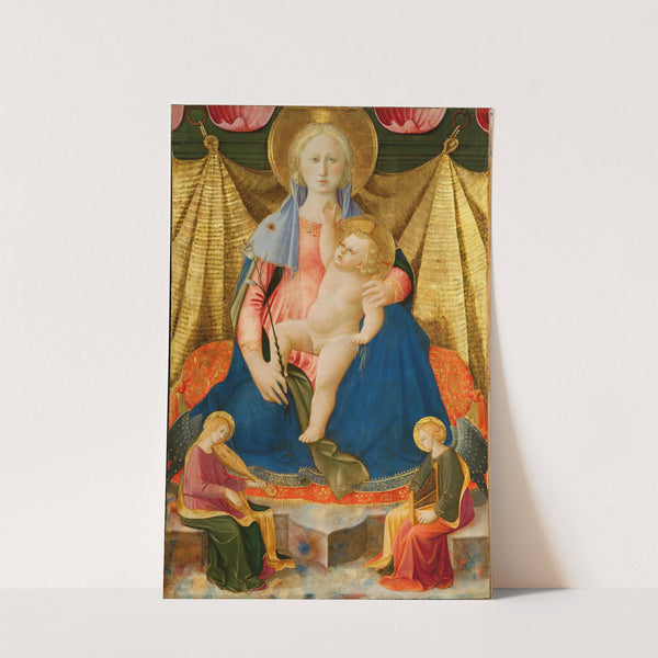 The Madonna of Humility with Two Musician Angels by Zanobi Strozzi