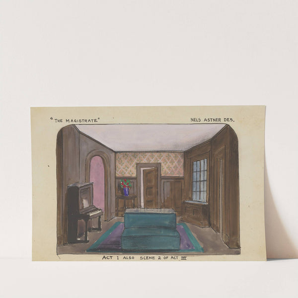 The Magistrate: Sketch no. 1, Act I Also Scene 2 of Act III (Domestic Interior) (1934-1943) by Nels Astner