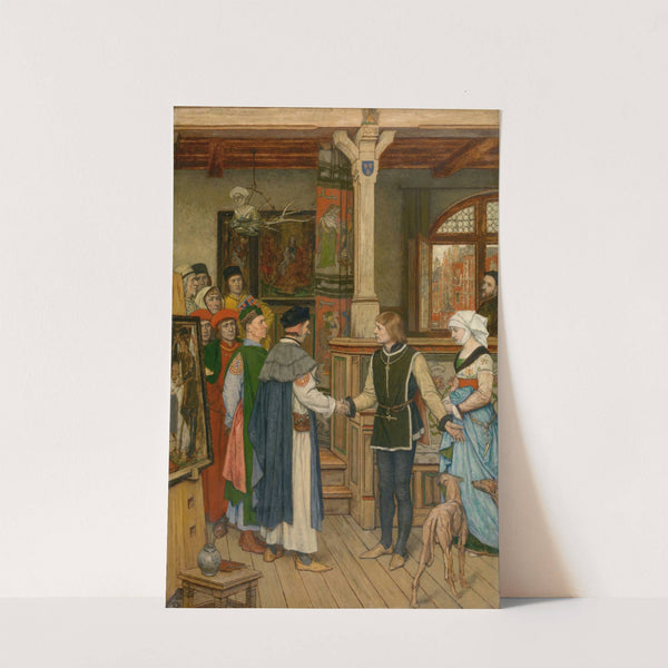 The Magistrates Visit the Workshop of Jan van Eyck (1889) by Albert Frans Lieven De Vriendt