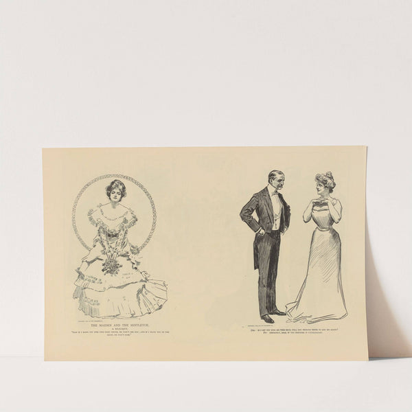 The maiden and the mistletoe (1893-1900) by Charles Dana Gibson