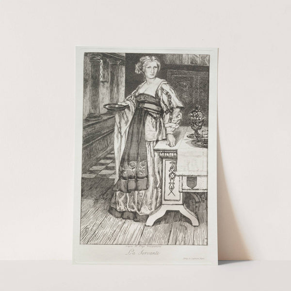 The Maidservant, after H. Leys (1868) by Félix Bracquemond