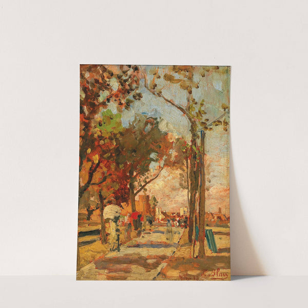 The Main Customs Office with a View of the Kaiser Franz Josef Barracks (1883) by Tina Blau