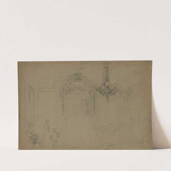The main lobby leading from the old hall of the house of representatives to the new one by Alfred Rudolph Waud