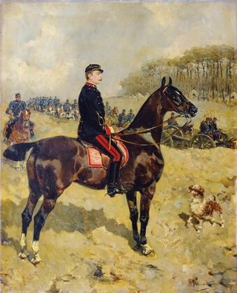 The Major Jules Tardiveau During An Inspection