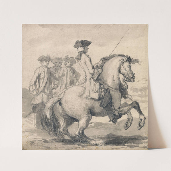 ‘The Manege-Gallop with the right leg’ engraved as plate 14 in ‘Twenty Five Actions of the Manage Horse…’ (1729) by John Vanderbank