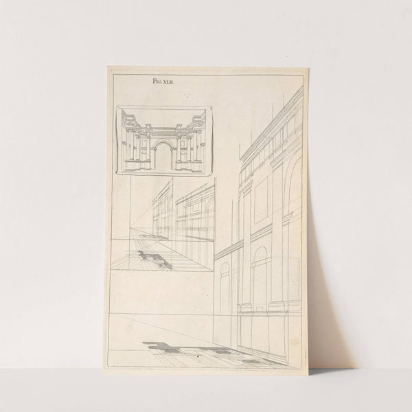 The manner of avoiding confusion, in reducing plans and elevations into perspective. by Andrea Pozzo