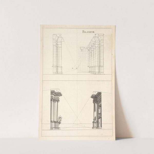 The manner of making the net-work or squares, and painting the scenes of theaters. by Andrea Pozzo