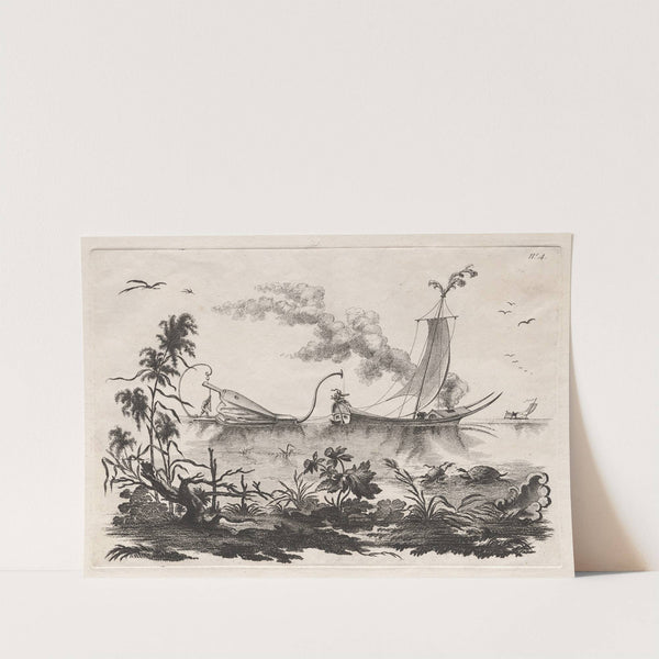 The Manner of sailing by the power of Bellows practiced on that Planet (1769) by Filippo Morghen