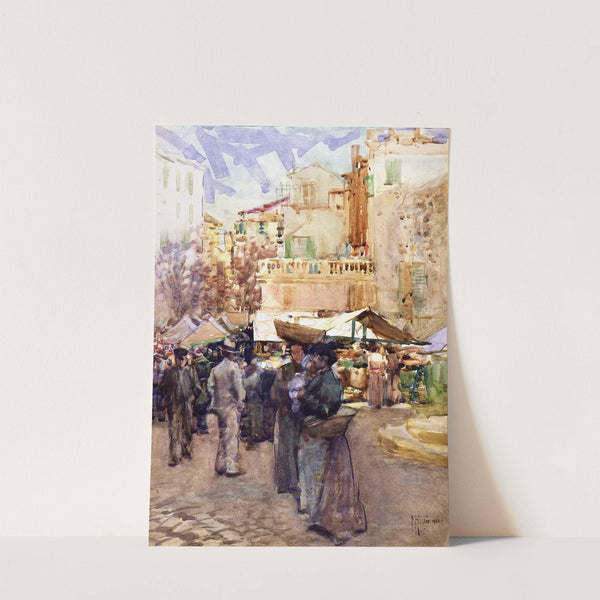 The market place, San Remo, Italy by Frances Hodgkins