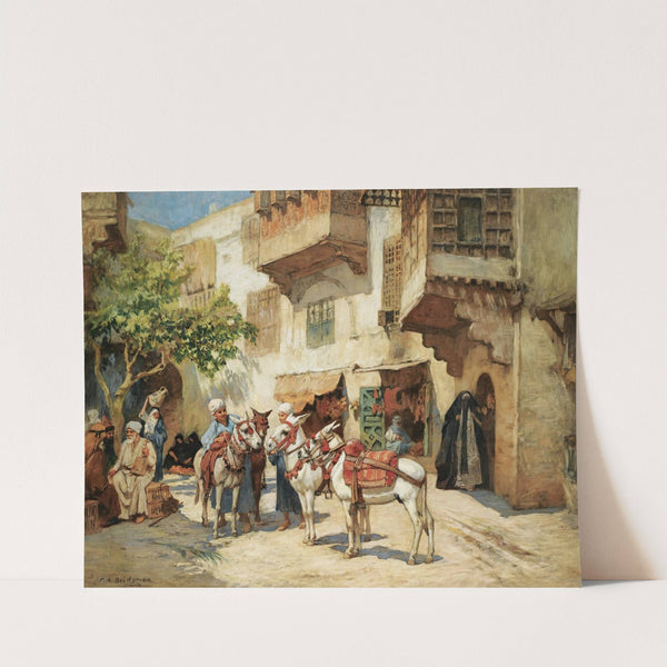 The market square by Frederick Arthur Bridgman