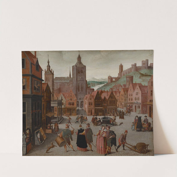 The Marketplace in Bergen op Zoom (probably 1590) by Abel Grimmer
