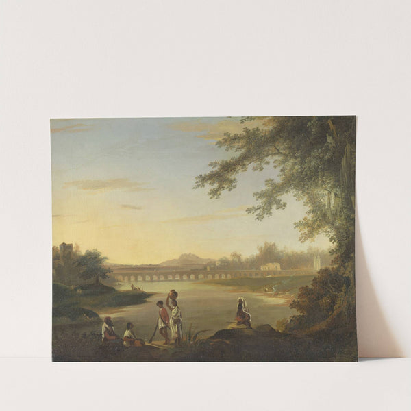 The Marmalong Bridge, with a Sepoy and Natives in the Foreground by William Hodges