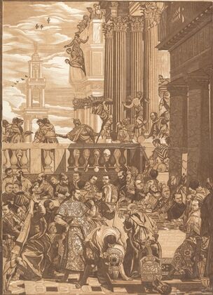 The Marriage of Cana (right sheet) (after Paola Veronese) (1740)