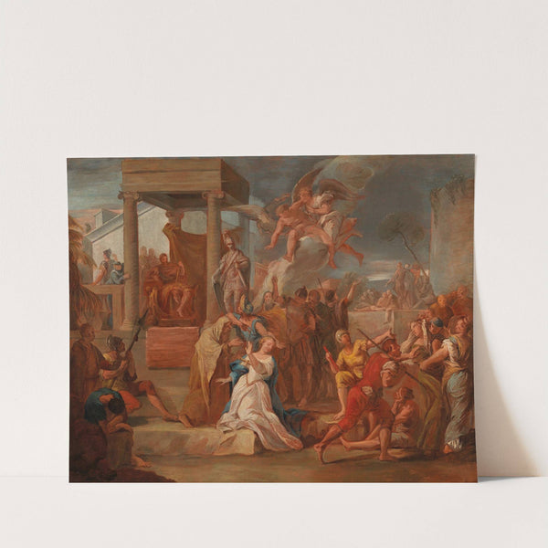 The martyrdom of a female saint by German School