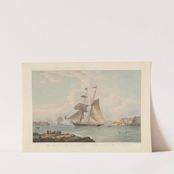The Mary, Joshua Collings, Master, Entering the Harbour of La Valletta, in the Island of Malta, Dec. 5, 1835 by Edward Duncan